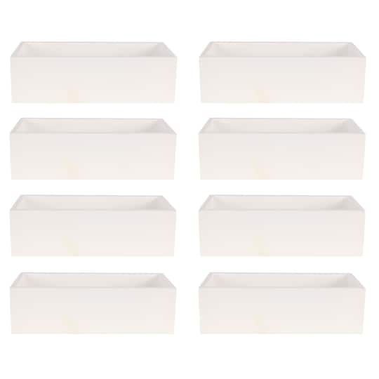 8 Pack: 12" Whitewashed Wood Box by Make Market®